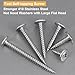 VGBUY 165Pcs #8 Modified Truss Head Wood Screws Assortment Kit, Stainless Steel 410 Quick Metal Self Tapping Screws, 6 Sizes (1/2