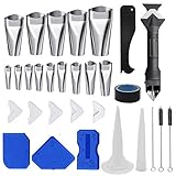 Silicone Caulking Tools 3 in 1 （Stainless Steelhead）, Sealant Finishing Tool Grout Scraper, Reuse and Replace 5 Silicone Pads, Great Tools for Kitchen Bathroom Window, Sink Joint
