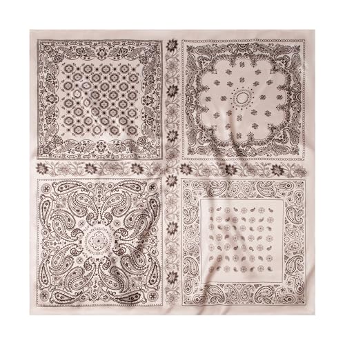 Image of 35 inch Men's Silk Cowboy Scarf - Oversized Western Bandana Neckwear, Large Square Scarf with Gift Packaging