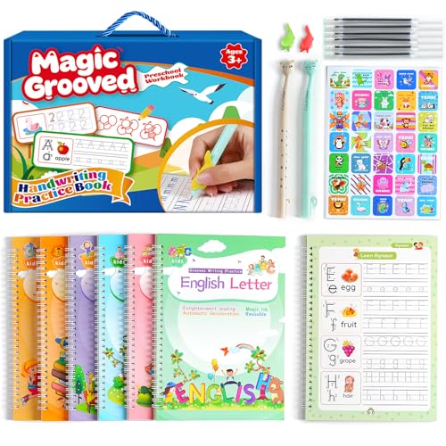Magical Handwriting Workbooks Handwriting Practice Copybook, Handwriting Aid Magic Pen Reusable...
