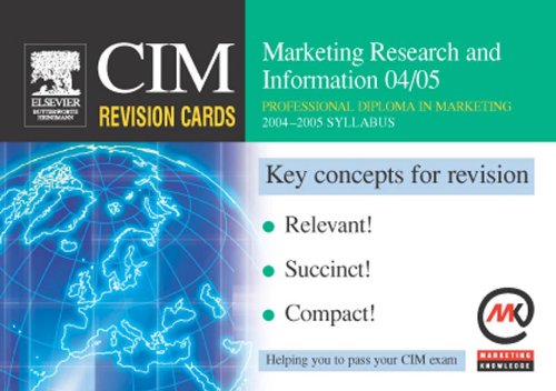 Buy CIM Revision Cards: Marketing Research and Information 04/05 — BookShops.in