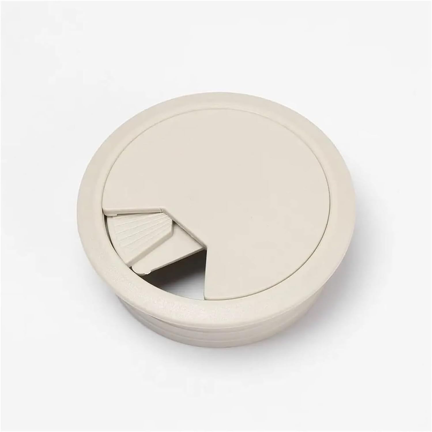 Desk Grommet,Desk Table Grommet 60/80MM Desk Table Wire Hole Cover Table Cable Fastener Computer Cable Wires Through Grommet Line Box for Office Home Hotel Bank(Beige,80mm)
