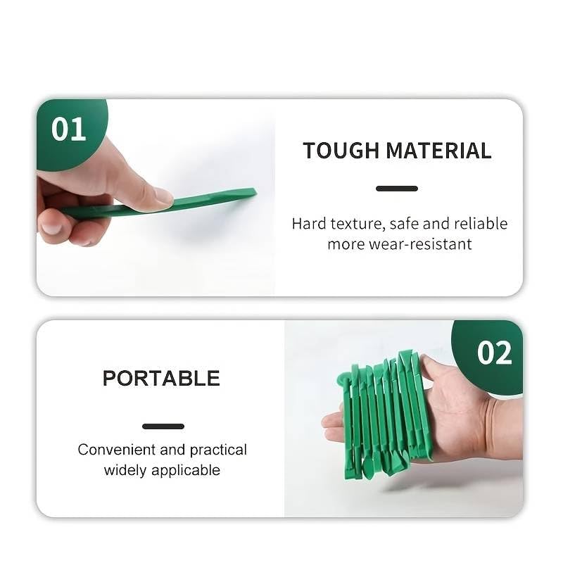 Image of Dual-Side 10-in-1 Plastic Laptop Opener, Mobile Repair Tools, Spudger Set, Smart phone Pry Tool Kit, Anti-Static Electronics, Tablet & Phone Opening Disassembly Kit (10 in 1 Opener - Green)