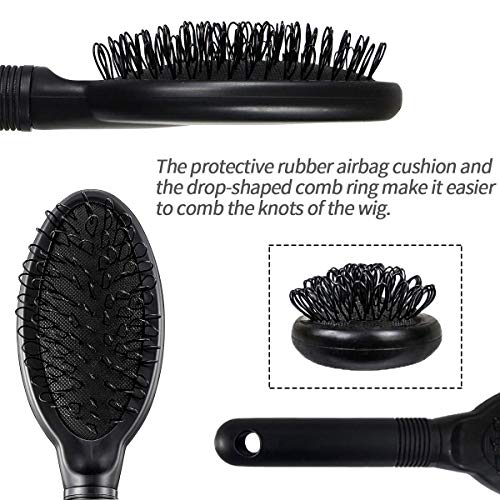 12Pcs Wig Brush Comb Set, Sofye Professional Styling Tool Loop Hairbrush Wide-Tooth Comb Edge Brush Hair Clips For Synthetic Wigs, Hair Extensions & Human Hair #TOP3