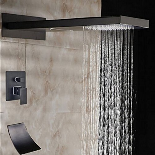 Robinet mitigeur bec cascade pluie salle de bain douche bronze