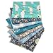 N/H 8 Stück Blumendruck Stoff, Reine Baumwolle Bedruckte Blumenstoff Quadrate Craft Bundles Patchwork zum Nähen Quilten Stitching Crafts DIY