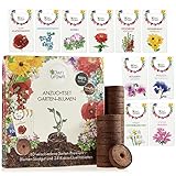 Garten Blumen Anzuchtset: 10 Sorten Premium Blumen Samen und 24 Kokos Quelltabletten für Garten und Balkon – Wildblumensamen Saatgut Balkon und Samen Garten – Blumensamen Balkon von OwnGrown