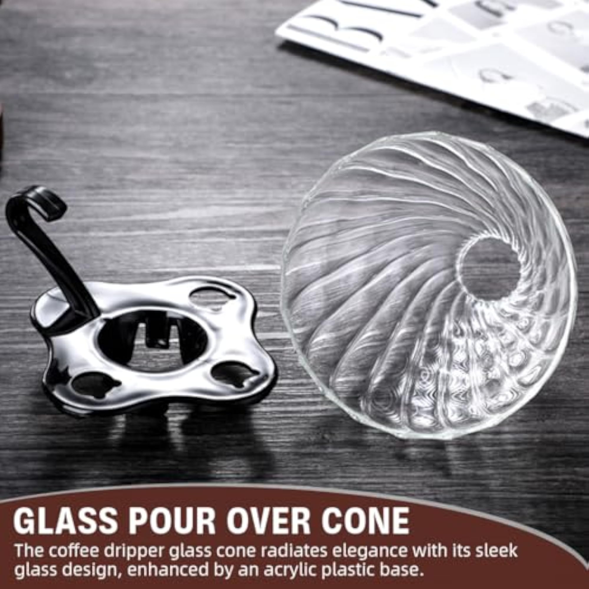 V60 Coffee Dripper with Handle & Stand