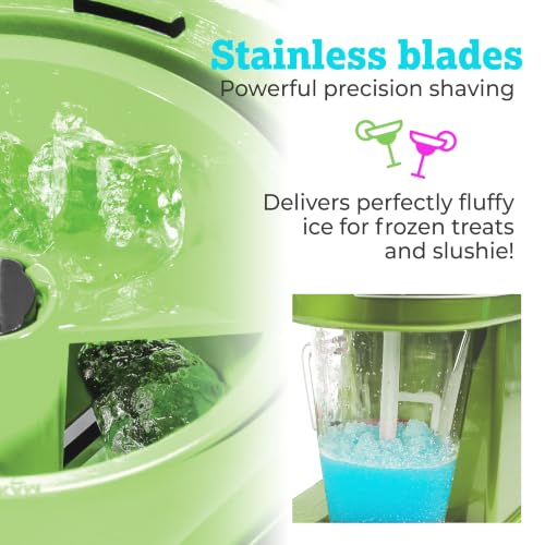 Nostalgia Taco Tuesday Frozen Drink Maker and Margarita Machine for Home - 40-Ounce Slushy Maker with Stainless Steel Flow Spout - Easy to Clean and Double Insulated - Lime Green - image 4
