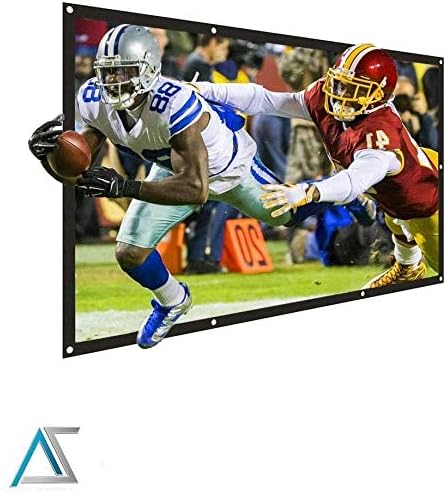 Akia Screens 120 inch Projector Screen 16:9 Foldable Anti-Crease Portable Screen Support Double Sided Projection for Outdoor Indoor 120" Home Movie Theater or Christmas Window Decor, AK-DIYOUTDOOR120H