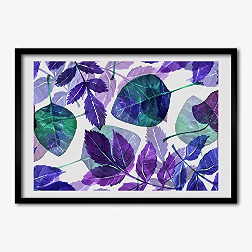 Tableau de feuilles colorées 70x50 cm Tulup pour créer un salon nature et cosy