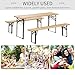 Outsunny 6' Portable Picnic Table and Bench Set, Outdoor Wooden Folding Camping Dining Table Set for Patio Garden Outdoor Activities