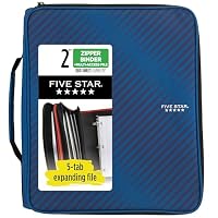 Five Star Fichário com zíper, 5 cm, fichário de 3 anéis para Five Star Fichário com zíper, 5 cm, fichário de 3 anéis para