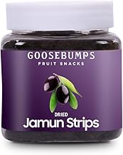 Goosebumps Dried Jamun Strips | Dehydrated Fruit | Dried Indian Blackberry | Natural Fruit | Healthy Snack For Kid & Adult | High Dietary & Antioxidants (250 GMS)