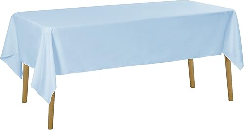 Miniatura 4 de Mantel rectangular de 60 x 120 pulgadas, mantel de poliéster lavable, resistente a las manchas y a las arrugas, mantel de tela decorativa para mesa