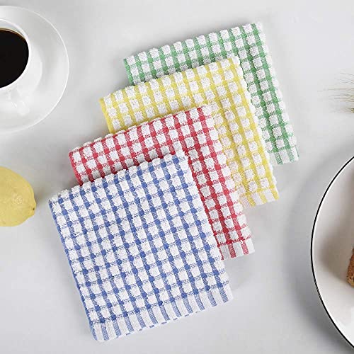 Image of AYUS Dish Cloths for Kitchen Washing Dishes, Super Absorbent Dish Rags, Cotton Terry Cleaning Cloths 13x13 Inches (Terry Dish Cloth, Pack of 12)