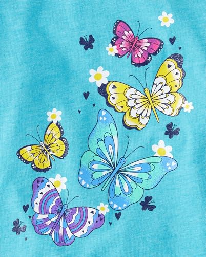 Image of The Children's Place Baby Girls' and Toddler Unicorns,Butterflies,Trends Short Sleeve Graphic T-Shirts,3 Pack
