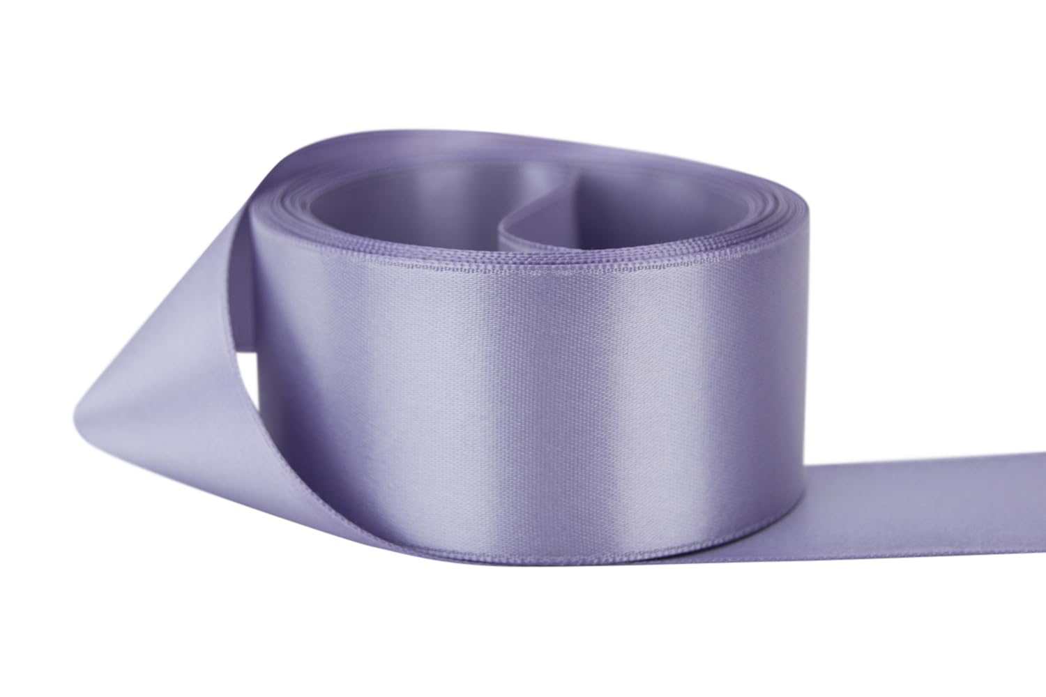 Ribbon Bazaar Double Faced Satin - Premium Gloss Finish - 100% Polyester Ribbon for Gift Wrapping, Crafts, Scrapbooking, Hair Bow, Decorating &amp; More - 5/8" Thistle 50yd Spool