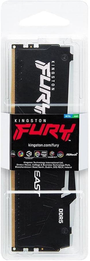 Fury Beast DDR5 RGB 16GB 5200MT/s DDR5 CL40 DIMM Desktop Gaming Memory Single Module - KF552C40BBA-16