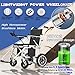 CXYTX Lightweight Foldable Motorized Power Wheelchairs, 37Lbs Electric Wheelchairs for Adults, Portable 180W Dual Motors Intelligent Wheelchair, 330 Lbs Weight Capacity,Silver,20ah