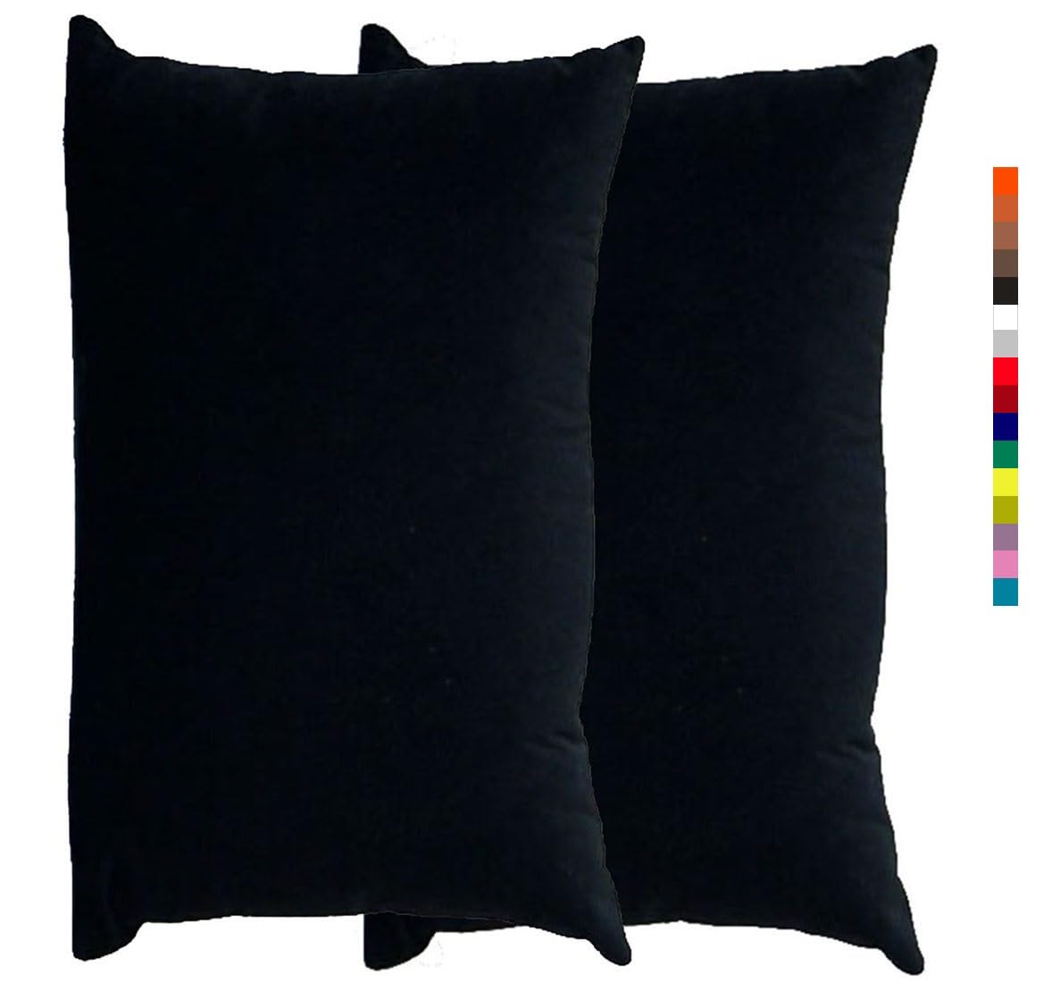 Sofa Kussensloop 20x30 2 stuks 50x70 60x80 cm Kussenhoezen Fluwelen Kussenslopen Rechthoek Standaard King Queen Met Rits Voor Decoratief Kussen Bed Sofa Woonkamer (Color : 1 Dark Green, Size : 60x80