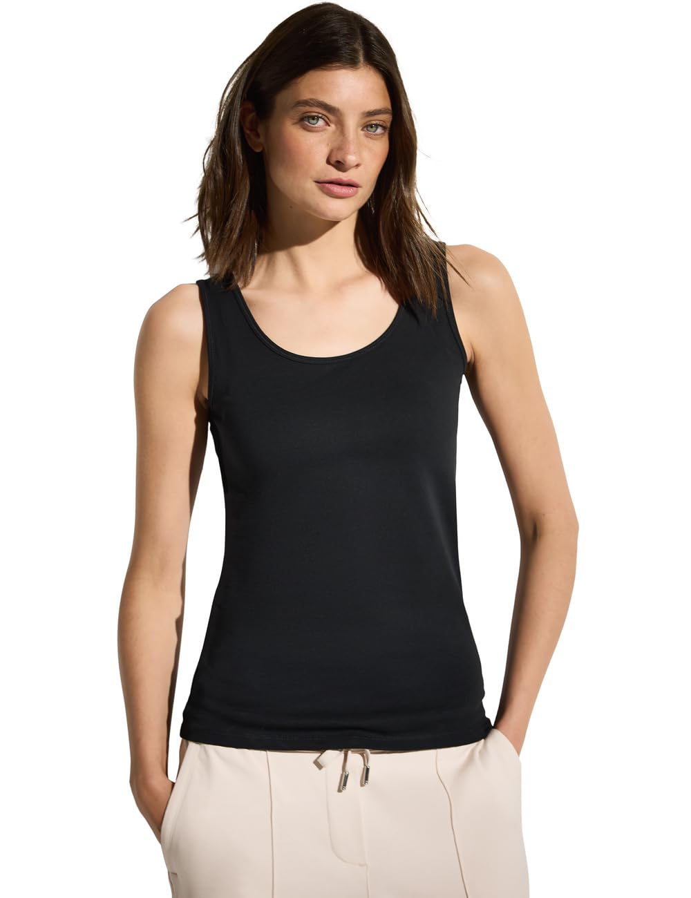 CECIL Trägertop Style Linda – Damen, Größe S, schwarz, Jersey