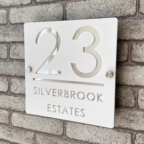 3D Acrylic House Number Sign Plaque Cover