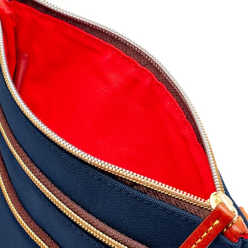 Dooney & Bourke Women's North South Triple Zip Crossbody in Lightweight Nylon, Handbag with Adjustable Shoulder Strap3