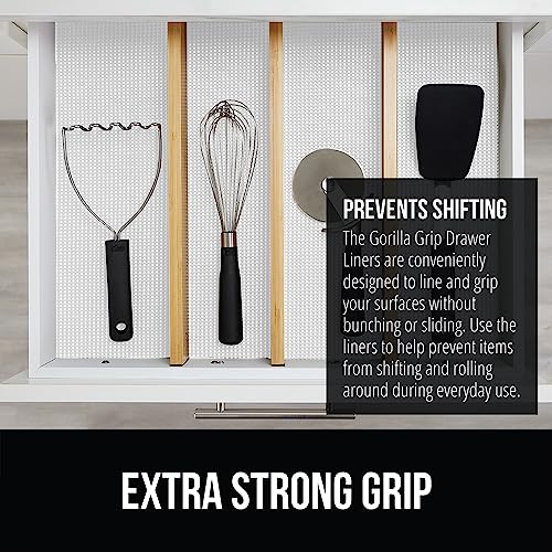 image for Gorilla Grip Drawer Shelf and Cabinet Liner, Thick Strong Grip, Non-Ad