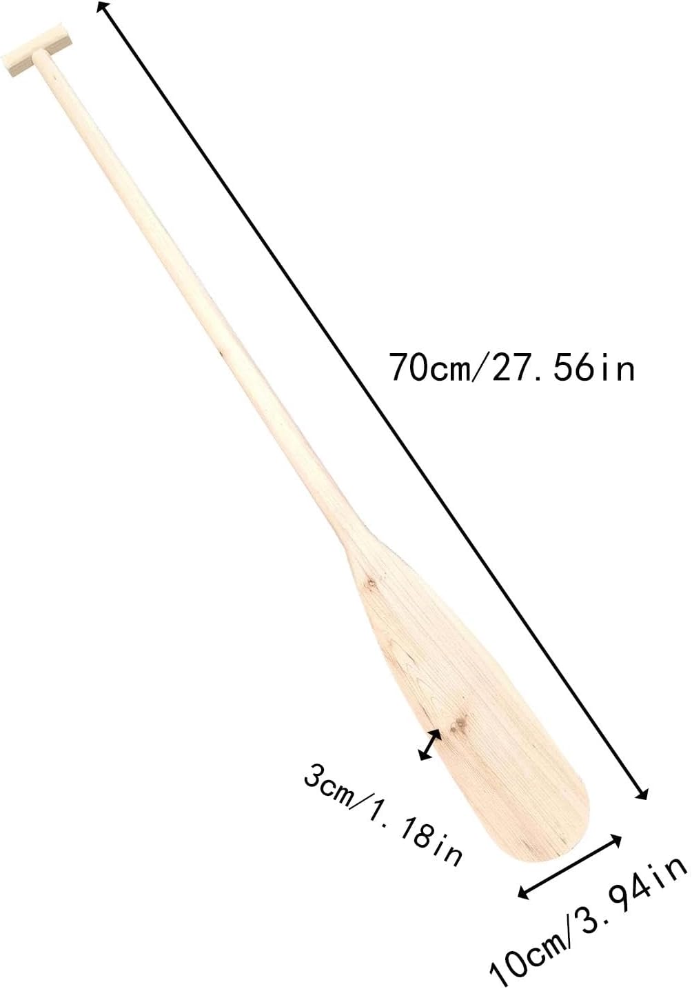 kowaku Wood Paddle Dragon Boat Paddle Craft Ornament, Unfinished Lightweight Handheld Handheld Wood Oar Home Decoration image 3