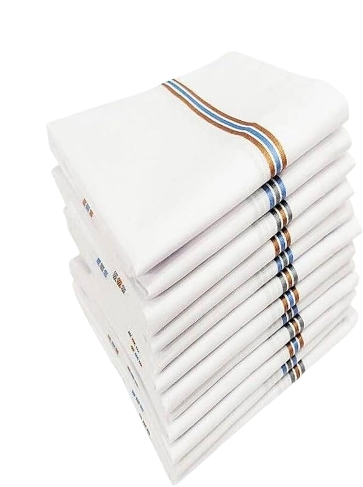 White Cotton Handkerchief for Men| Pack of 12-image-17