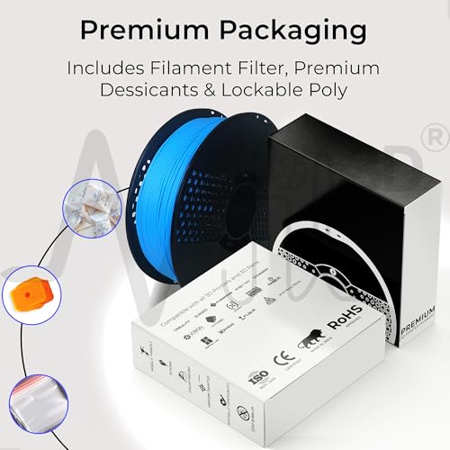 Image of NFIL3D 1KG Net Turbo Finish PLA+ Electric Blue 3D Printer Filament | Filaments for 3D Printer| 1.75mm| Accuracy + /- 0.015mm | 1000g 3D Filament, 250g Spool, 350g Packaging Weight (Total Weight 1.6KG)