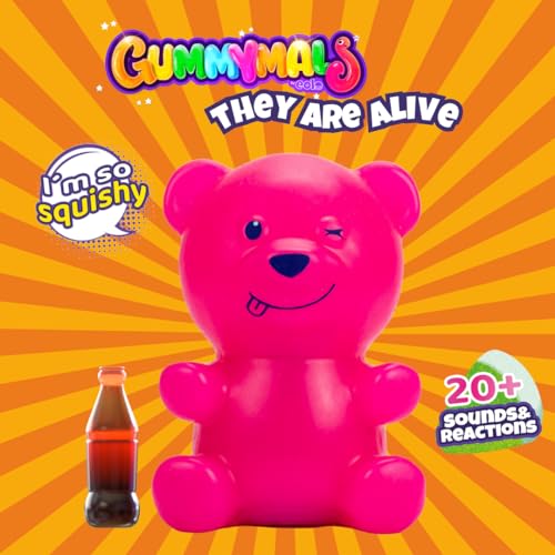 Jiggly Pets Gummymals Pink Interactive super squishy gummy bear style pet with over 20 plus sounds and reactions For Children aged 4+ - Image 2