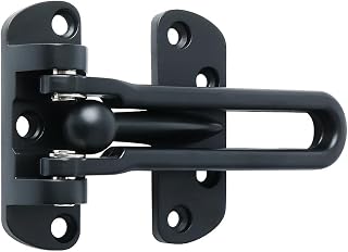 Alise Swing Bar Door Guard,Door Guard Latch Lock for Front and Inside Doors,Door Clasp Hinge Anti-Theft Gate Latches Child Proof Safety Locks,Door Stopper Guard for Home Security,Matte Black