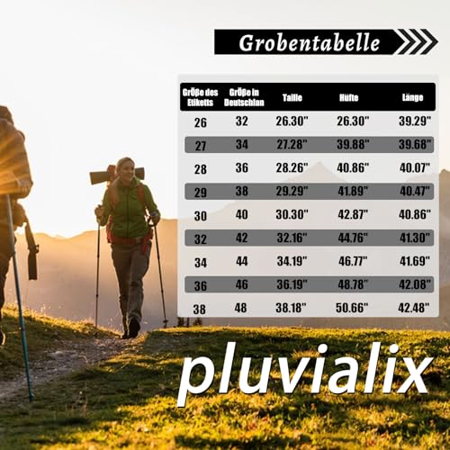 pluvialix Damen Hosen Cargohose Winter Warm Baumwolle Wanderhose Multi Taschen Outdoorhose Workwear Reißverschluss Armee Militär Relaxed-Fit TrekkinghoseSchwarz Tag 2