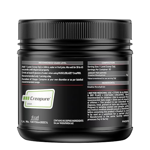 MuscleBlaze Creapro Creatine With Creapure Powder From Germany, Pack Of 250 Gms, Unflavoured - Image 7