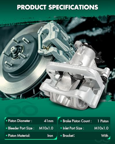Image of SCITOO 18B5505 Rear Left Disc Brake Caliper Assembly w /Bracket For Chevrolet For Malibu 2014-2015,For Chevrolet For Malibu Limited 2016