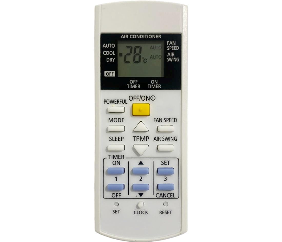 AC Remote Compatible for Panasonic 3 Star Split 1.5 Ton Ac Remote, Your Old Remote Must be Exact Same-image-48