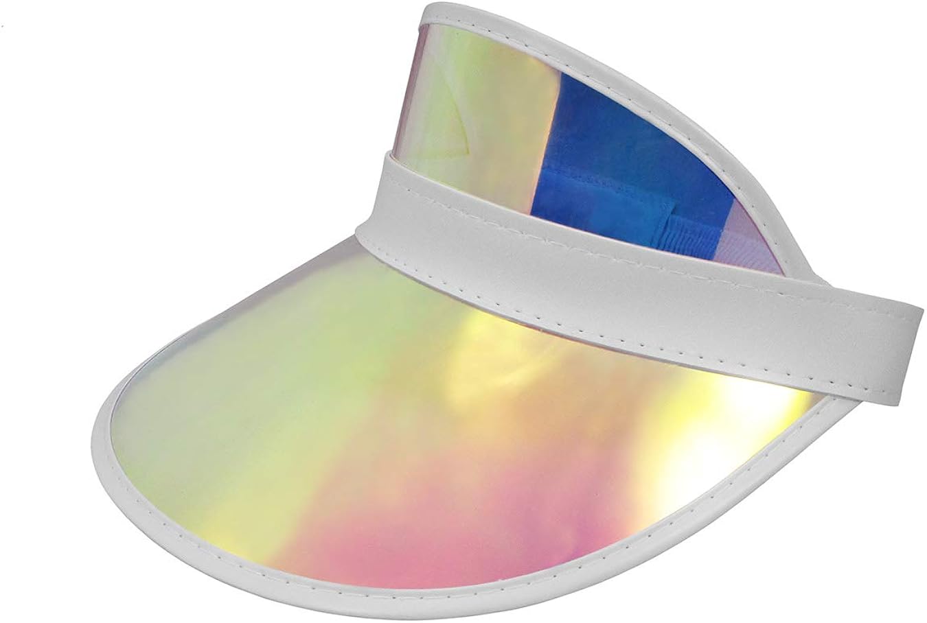Mirrored Plastic Sun Visor Hat 