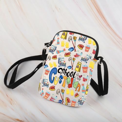 WCGXKO School Custodian Gift We Love Our School Custodian Zipper Crossbody Bag3