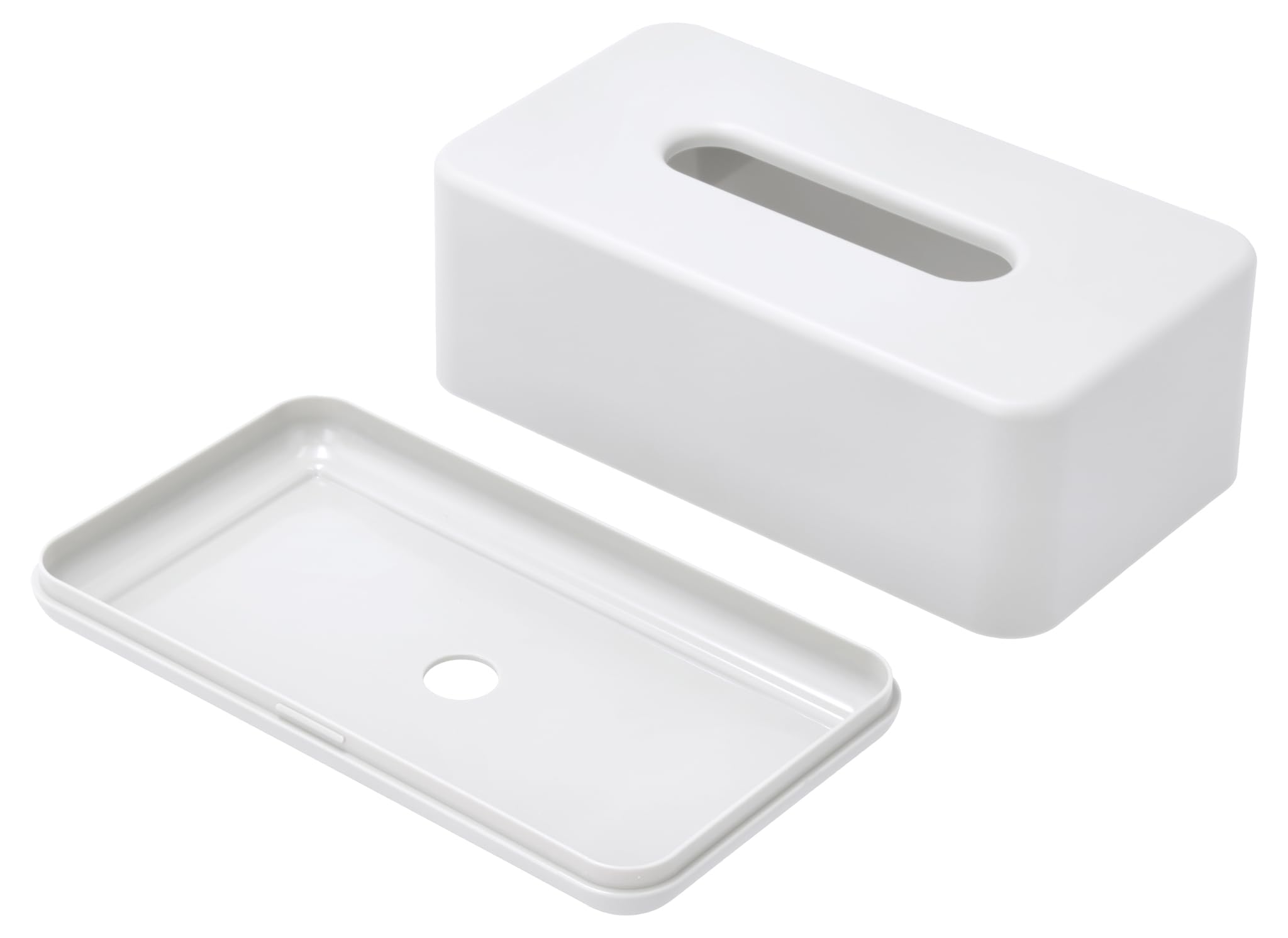 Zone Denmark Ume Taschentuchbox – Nachfüllbare Kosmetiktucher Box für Bad, Küche und Flur – Tissuebox aus Kunststoff – 25,6 x 14 x 10,7 cm – Weiß