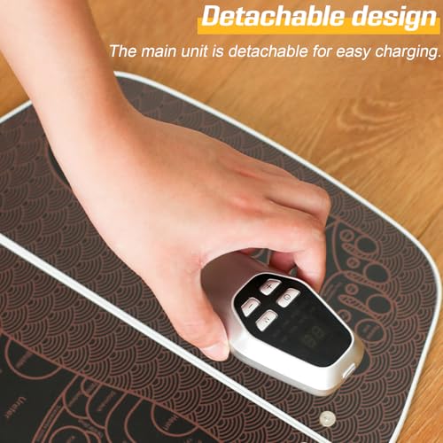 EMS - Masajeador de pies eléctrico, portátil, con mando a distancia, 8 modos y 32 intensidades, masajeador para pies, circulación sanguínea - imagen 7