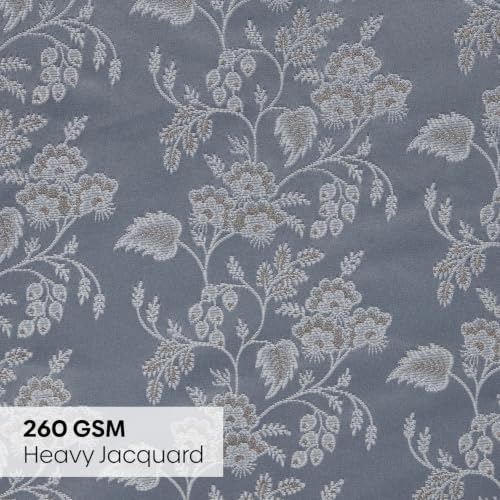Image of haus & kinder Jacquard Window Curtain 5 Feet Long Pack of 1 Window Curtain, 5 Feet Curtains for Window (Spring Trellis, Mint 130x152 CM)