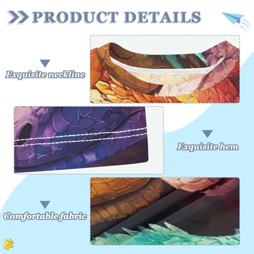 Kids Swimsuit Colorful Dragon Monster Cartoon Sunscreen T-Shirts Swimwear Sets UPF 50+3