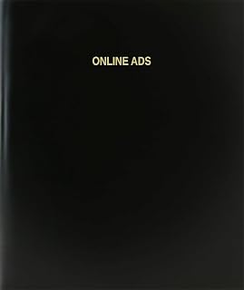 BookFactory Online Ads Log Book/Journal/Logbook - 120 Page, 8.5''x11'', Black Hardbound (XLog-120-7CS-A-L-Black(Online Ads Log Book))