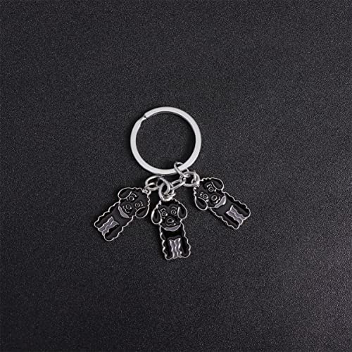 BESPORTBLE Niedlicher Hund Schlüsselbund Metall Auto Schlüsselring Tier Anhänger 2020 Abschluss Schlüsselanhänger Kinder Geburtstagsgeschenke für Mädchen Familie Freunde Studenten (Pudel)