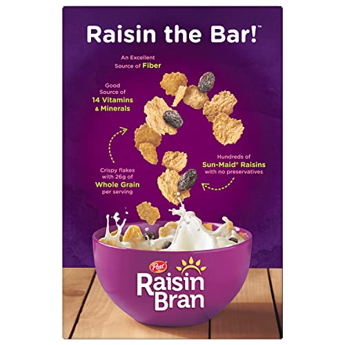 Post 37811 Raisin Bran®, Whole Grain Wheat & Bran Breakfast Cereal, Kosher thumb #1