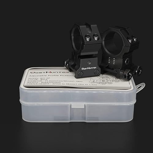 Vista 11 de WestHunter Optics - Anillos Picatinny de altura ajustable, montaje de alcance de precisión de 1 pulgada y 1.181 in 6