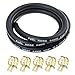 Laixin 5/32 " Ø 4 mm Tuyau D'essence Kit Conduite de Carburant 1 Mètre avec 5 Pièces Colliers de Serrage pour Petits Moteurs, Moto, Voiture