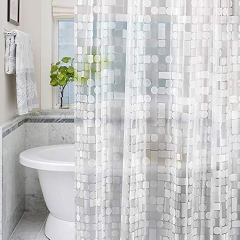 LEMON CLOUD Geometric Waterproof Shower Curtain Cover